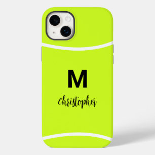 Coque Pour iPhone 14 Plus Monogramme de tennis personnalisé Nom initial