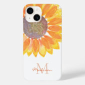 Coques Case-Mate iPhone Monogramme de tournesol (Verso)