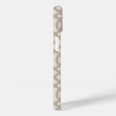 Coques Case-Mate iPhone Monogramme de treillis beige rustique (Verso / Droite)
