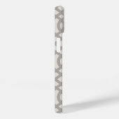 Coques Case-Mate iPhone Monogramme de Trellis gris rustique (Verso / Droite)