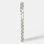 Coques Case-Mate iPhone Monogramme de Trellis gris rustique (Verso / Gauche)