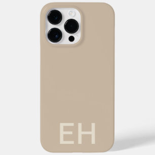 Coque Pour Pour iPhone 14 Pro Max Monogramme de vanille monochrome minimaliste perso