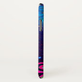 COQUES Case-Mate iPhone MONOGRAMME DÉCO ABSTRAIT BLEU TURQUOISE FUCHSIA RO (Dos/Droite)