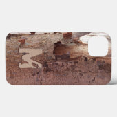 Coques Case-Mate iPhone Monogramme d'écorce rustique en bois (Verso (horizontal))