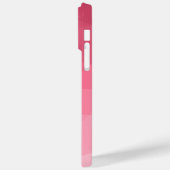 Coques Case-Mate iPhone Monogramme dégradé rose géométrique en maille (Verso / Gauche)