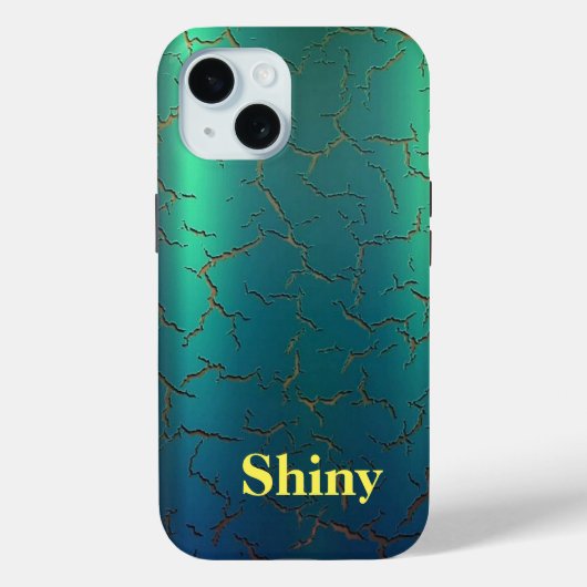 Coques Case-Mate iPhone monogramme dégradé vert à bleu Coque-Mate i (Verso)