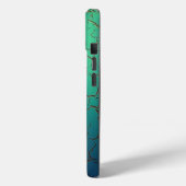 Coques Case-Mate iPhone monogramme dégradé vert à bleu Coque-Mate i (Verso / Gauche)