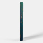 Coques Case-Mate iPhone monogramme dégradé vert à bleu Coque-Mate i (Verso / Droite)