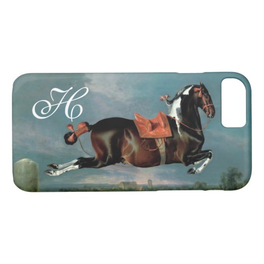 Coques Case-Mate iPhone Monogramme d'élevage du Cheval Piebald "Cehero" (Dos (Horizontal))
