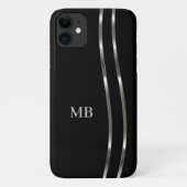 Coques Case-Mate iPhone Monogramme d'entreprise Cool moderne masculin (Dos)