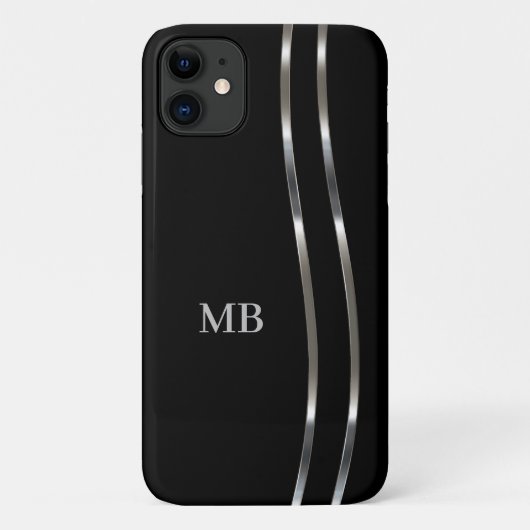 Coques Case-Mate iPhone Monogramme d'entreprise Cool moderne masculin (Dos)