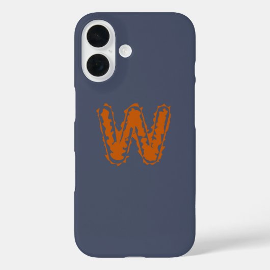 Coques Case-Mate iPhone Monogramme déplaisant avec collision orange sur bl (Verso)