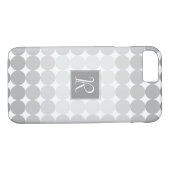 Coques Case-Mate iPhone Monogramme des cercles gris modernes (Dos (Horizontal))