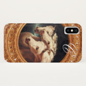 Coques Case-Mate iPhone Monogramme des Chevaux Chariot de Pharaon (Dos (Horizontal))