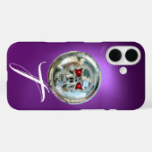 Coques Case-Mate iPhone MONOGRAMME DES CIVILS Violet (Verso (horizontal))