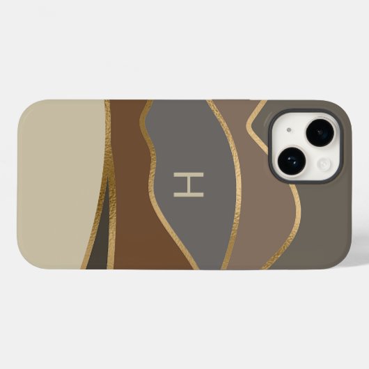Coques Case-Mate iPhone Monogramme des collines peintes (Verso (horizontal))