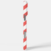 Coques Case-Mate iPhone Monogramme des rayures diagonales de corail (Verso / Droite)