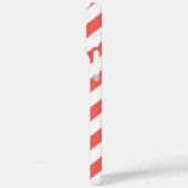Coques Case-Mate iPhone Monogramme des rayures diagonales de corail (Verso / Gauche)