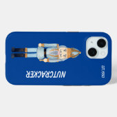 Coques Case-Mate iPhone Monogramme dessin animé tendance noisette bleu mar (Verso (horizontal))