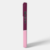 Coques Case-Mate iPhone Monogramme Deux Couleurs Berry & Blush (Verso / Gauche)