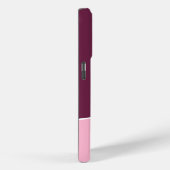 Coques Case-Mate iPhone Monogramme Deux Couleurs Berry & Blush (Verso / Droite)