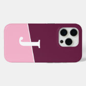 Coques Case-Mate iPhone Monogramme Deux Couleurs Berry & Blush (Verso (horizontal))