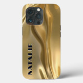 Coques Case-Mate iPhone Monogramme d'huile d'or Glam (Verso)