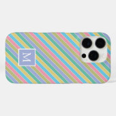 Coques Case-Mate iPhone Monogramme Diagonal Diagonal cool Élégant (Verso (horizontal))