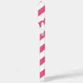Coques Case-Mate iPhone Monogramme Diagonale rose (Verso / Gauche)