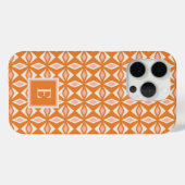 Coques Case-Mate iPhone Monogramme diamant rose orange blush (Verso (horizontal))