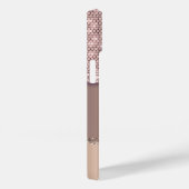 Coques Case-Mate iPhone Monogramme Diamants Cuivre Tendance (Verso / Droite)