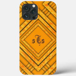 Etui iPhone Case-Mate Monogramme Diamants Orange Moderne