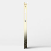 Coques Case-Mate iPhone Monogramme Diamants Paillettes Or Foncé (Verso / Gauche)