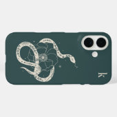 Coques Case-Mate iPhone Monogramme d'illustration de serpent botanique mys (Verso (horizontal))