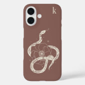Coques Case-Mate iPhone Monogramme d'illustration de serpent botanique mys (Verso)