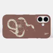 Coques Case-Mate iPhone Monogramme d'illustration de serpent botanique mys (Verso (horizontal))