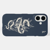 Coques Case-Mate iPhone Monogramme d'illustration de serpent botanique mys (Verso (horizontal))