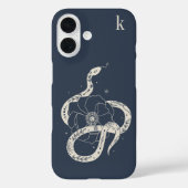 Coques Case-Mate iPhone Monogramme d'illustration de serpent botanique mys (Verso)