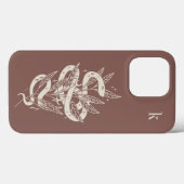 Coques Case-Mate iPhone Monogramme d'illustration de serpent botanique mys (Verso (horizontal))