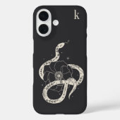 Coques Case-Mate iPhone Monogramme d'illustration de serpent botanique mys (Verso)