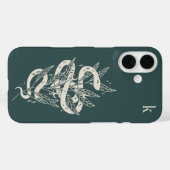Coques Case-Mate iPhone Monogramme d'illustration de serpent botanique mys (Verso (horizontal))