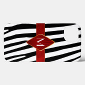 Coques Case-Mate iPhone Monogramme d'impression Zebra élégant (Verso (horizontal))