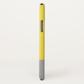 Coques Case-Mate iPhone Monogramme d'initiales modernes jaune et gris (Dos/Droite)