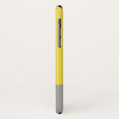 Coques Case-Mate iPhone Monogramme d'initiales modernes jaune et gris (Dos/Gauche)