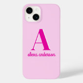 Coques Case-Mate iPhone Monogramme Dolly Rétro Rose chaud (Verso)