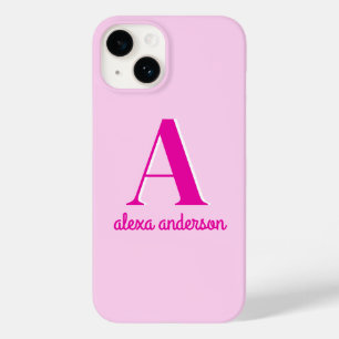 Coque Pour iPhone 14 Monogramme Dolly Rétro Rose chaud