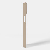 Coques Case-Mate iPhone Monogramme d'or brossé beige simple (Verso / Droite)
