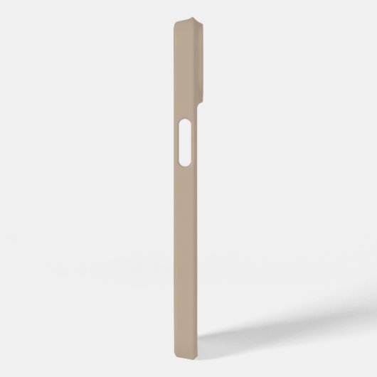 Coques Case-Mate iPhone Monogramme d'or brossé beige simple (Verso / Droite)