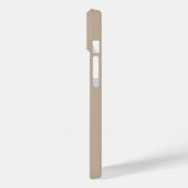 Coques Case-Mate iPhone Monogramme d'or brossé beige simple (Verso / Gauche)