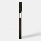 Coques Case-Mate iPhone Monogramme d'or brossé noir moderne (Verso / Droite)